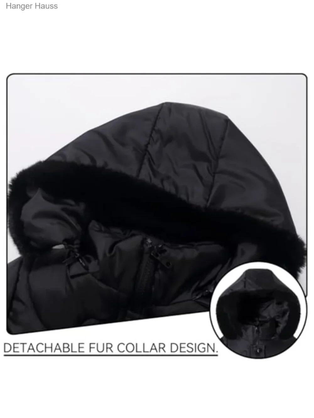Girls Quilted Puffer Jacket Winter Coat Water Resistant Detachable Faux Fur Hood